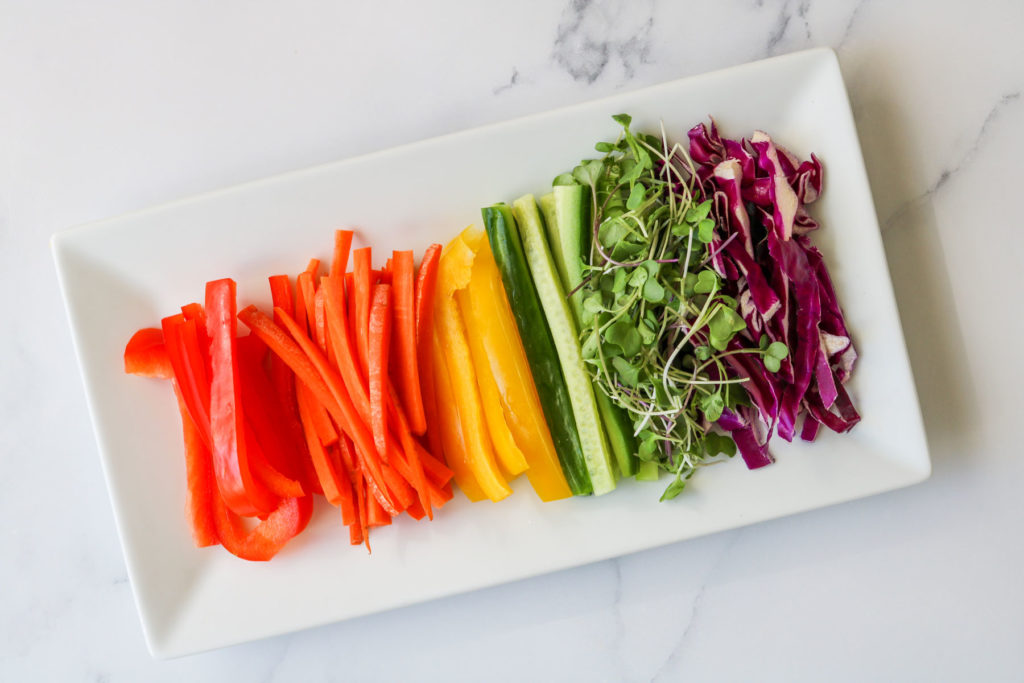 Vegan Rainbow Veggie Wraps Recipe ✌❤️🌱