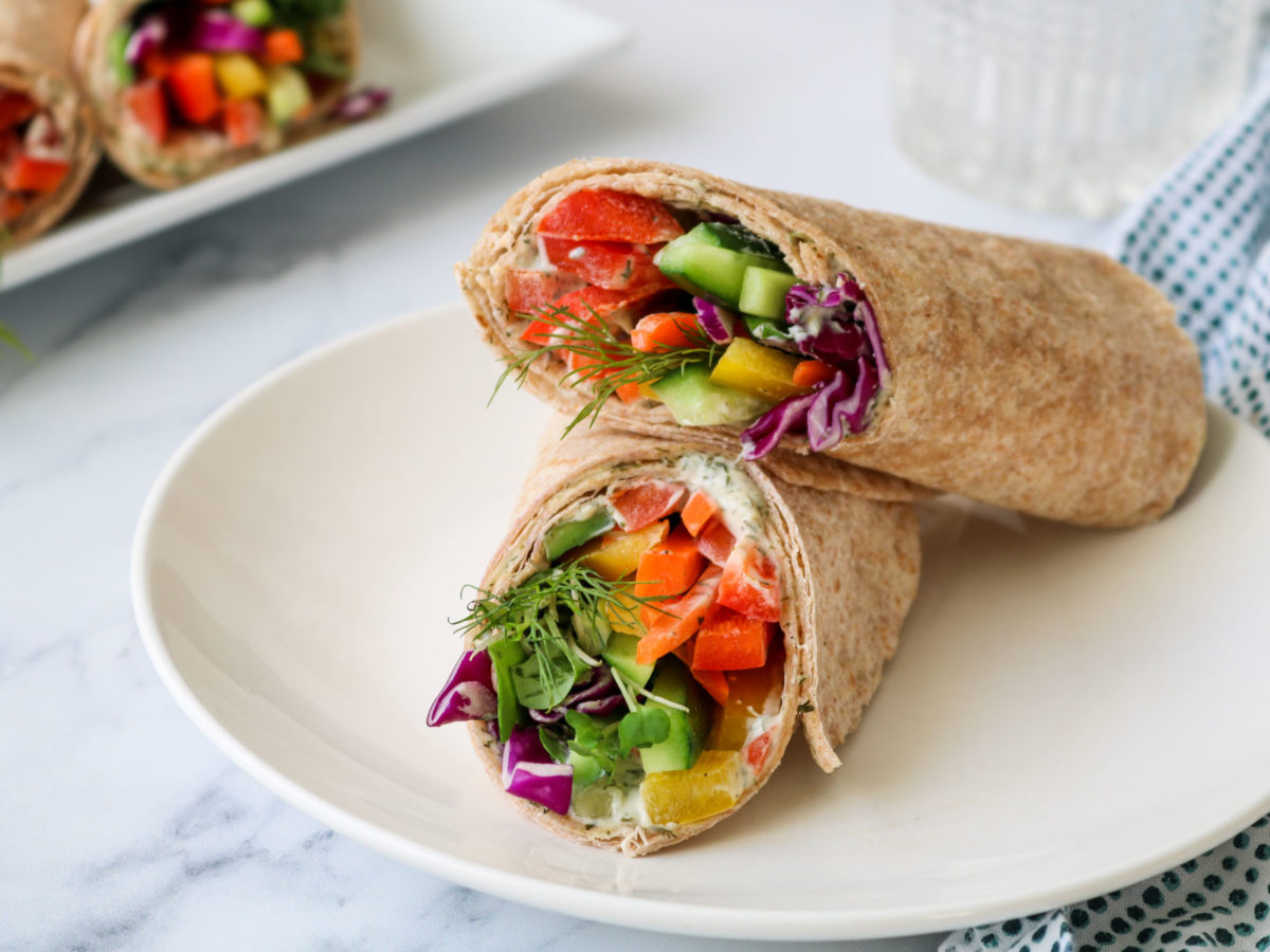 Whole Wheat Vegetable Wrap - Quick & Easy