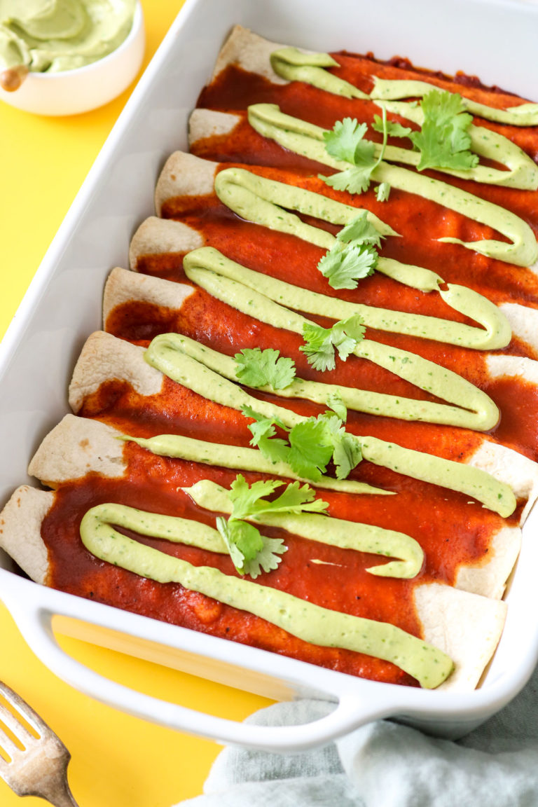 Vegan Enchiladas Recipe with Creamy Avocado Sauce ️🌱| Plant Perks